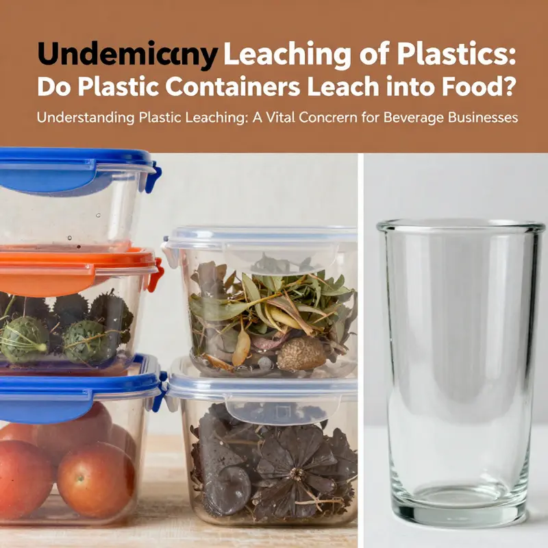 Plastic containers showcasing potential chemical leaching risks compared to safer alternatives.
