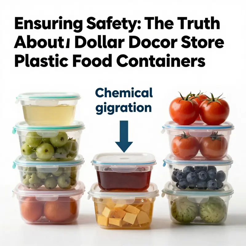 A visual comparison of dollar store plastic containers with food-safe labels.