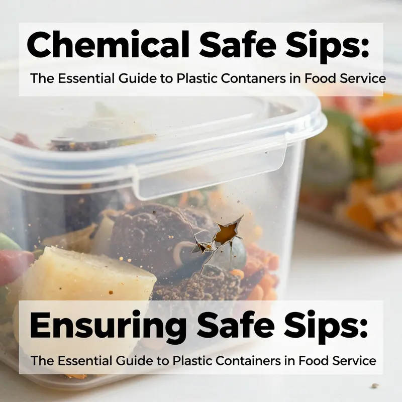 A comparison chart featuring different types of plastic food containers along with their safety ratings.