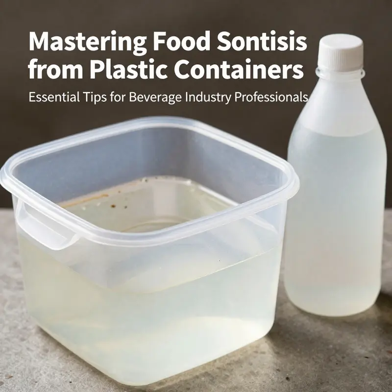 Using a baking soda paste to effectively clean greasy stains from a plastic container.