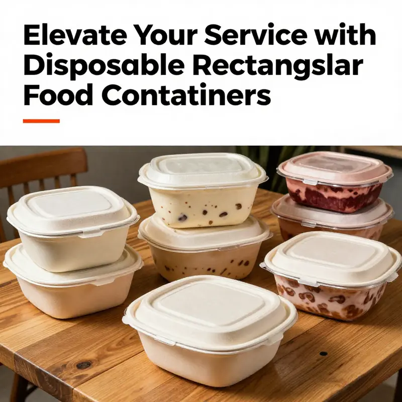 An engaging display of various disposable rectangular food containers, showcasing their different colors and styles.