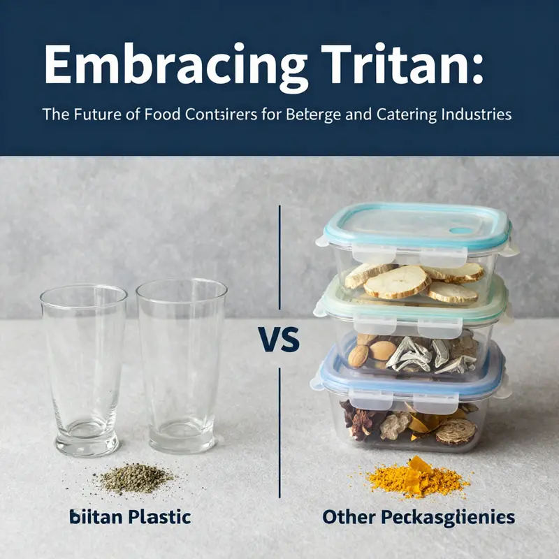Tritan plastic food containers emphasize safety and durability, suitable for various food service contexts.
