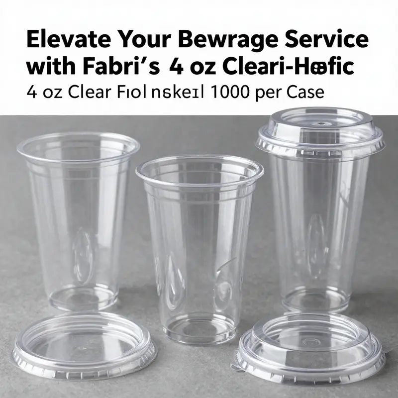 The 4 oz Fabri-Kal cup insert displayed with compatible cup options, emphasizing its versatility.