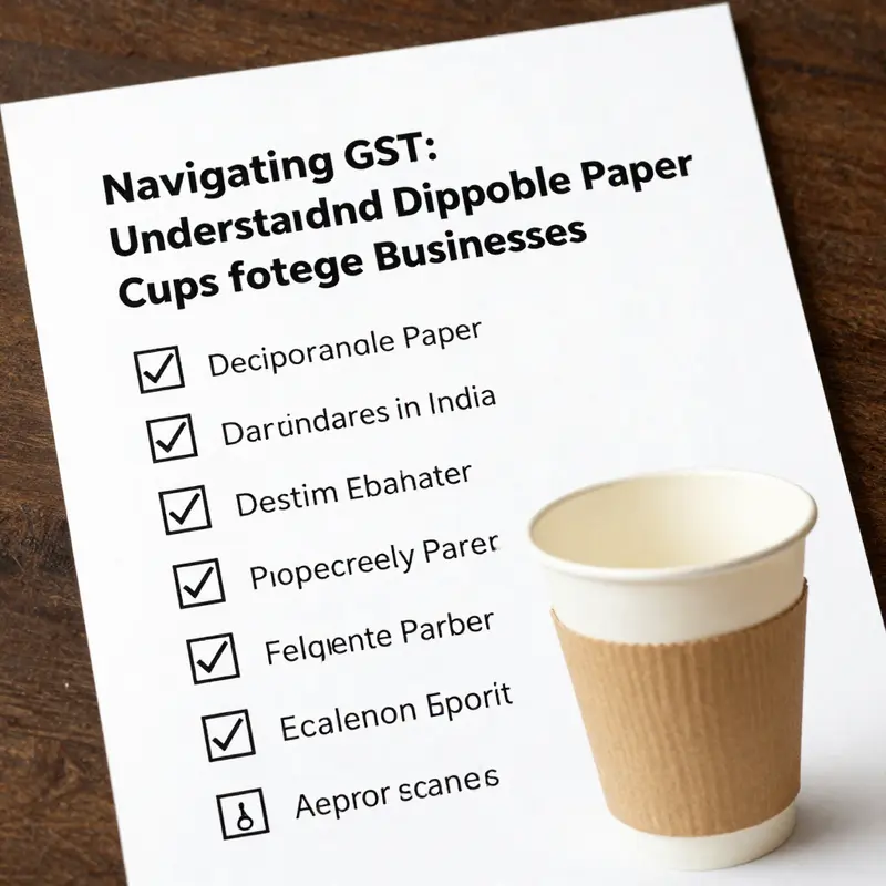 Overview of GST classification and rates for disposable paper cups in India.