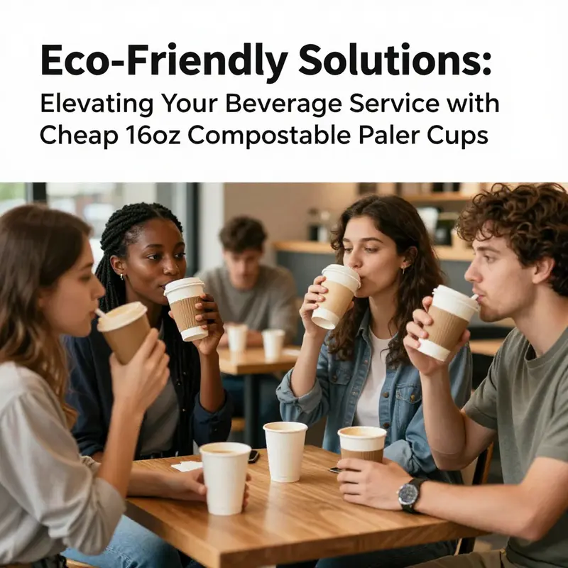 A variety of cheap 16oz compostable paper cups available for eco-conscious businesses.