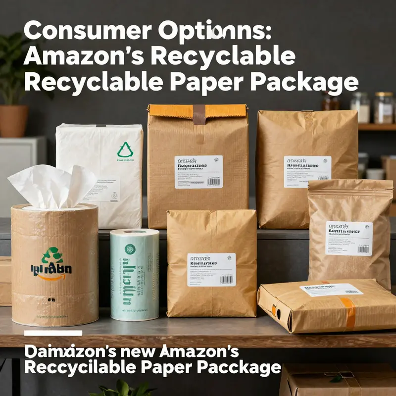 The innovative design of Amazon’s new recyclable paper package, highlighting its sturdy construction and eco-friendly materials.