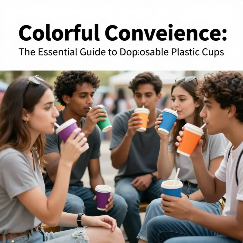 A vibrant bubble tea shop showcasing a range of colored plastic cups popular among consumers.