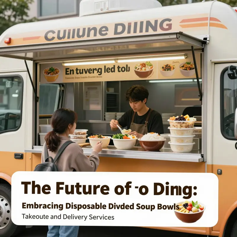 Creative meal prep with disposable divided soup bowls enhances presentation and convenience in catering services.