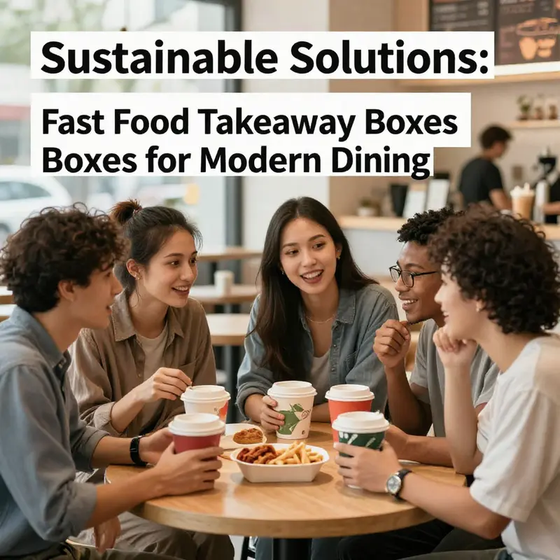 A comparison of materials used in takeaway boxes, highlighting their environmental impact.