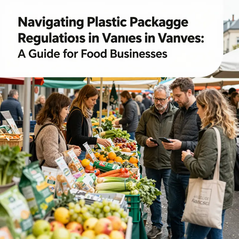 The bustling streets of Vanves, showcasing restaurants transitioning to eco-friendly food packaging.