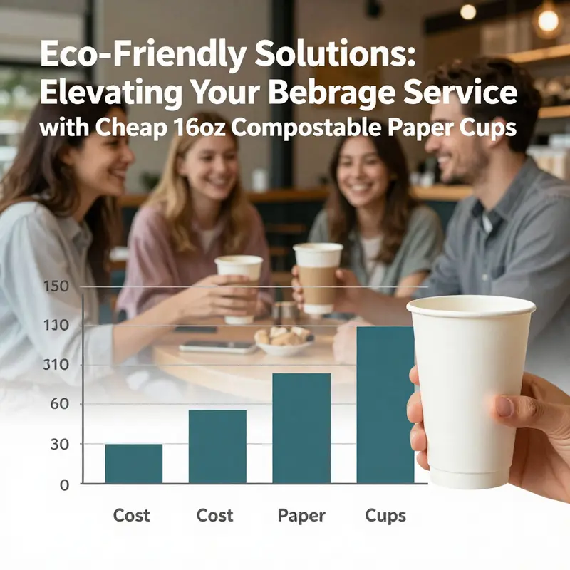 A variety of cheap 16oz compostable paper cups available for eco-conscious businesses.