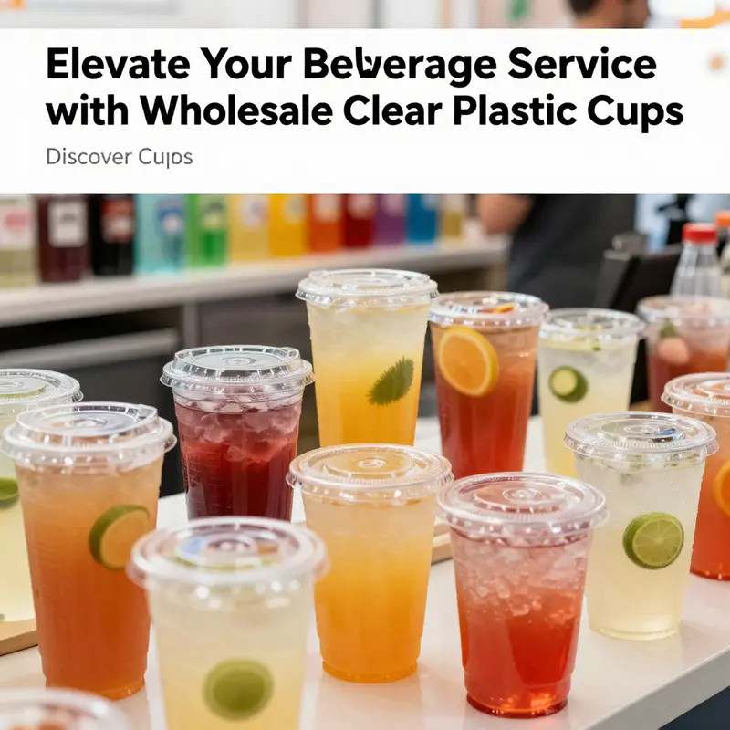 An assortment of colorful drinks in clear plastic cups, showcasing the visual appeal and opportunities for branding in beverages.