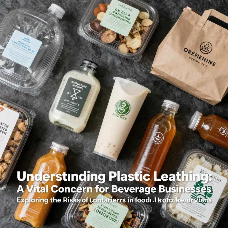 Overhead shot of food and beverages in diverse packaging types, focusing on the emphasis on safety and quality.