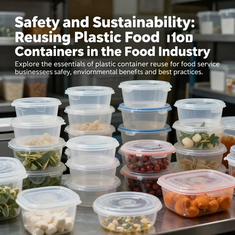 A colorful array of reused plastic food containers used in food service, promoting sustainability.