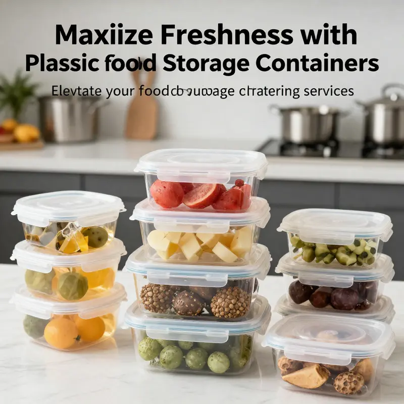 An arrangement of Super Seal plastic food storage containers highlighting their importance in the culinary industry.