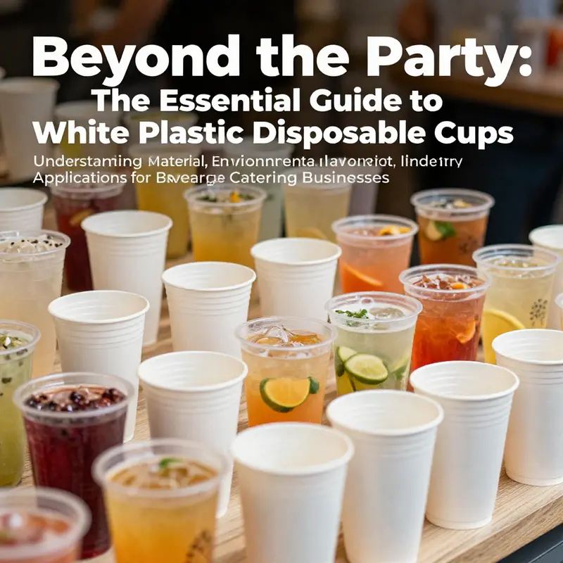 A cheerful gathering showcasing white plastic disposable cups filled with colorful drinks, representing their widespread use.