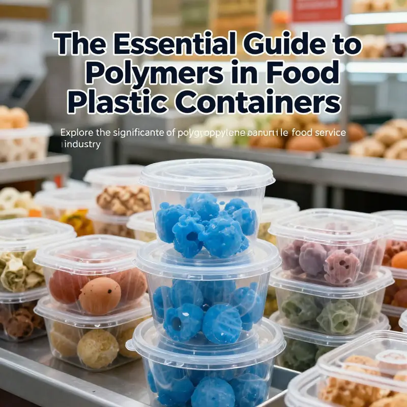 An image of polypropylene and polyethylene food plastic containers in a lively food service setting.