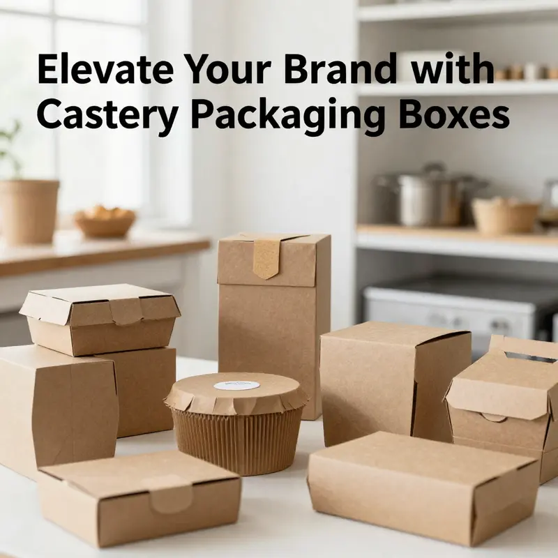 A showcase of eco-friendly materials used in custom bakery packaging, highlighting sustainability.