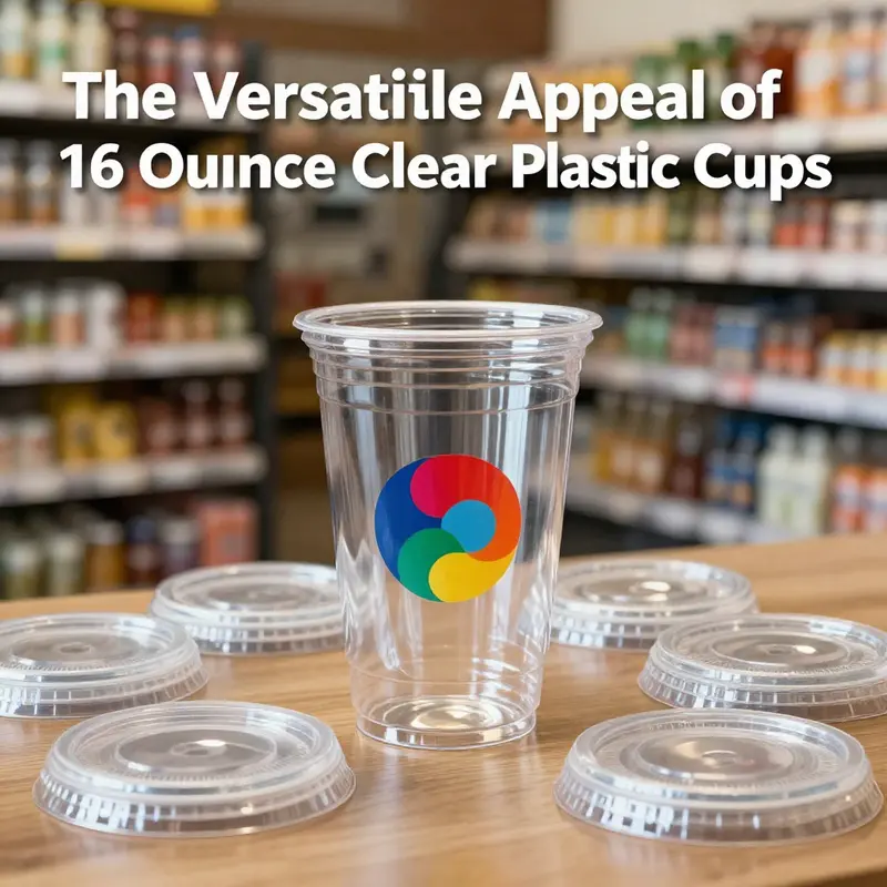 Different manufacturing materials used for creating 16 ounce clear plastic cups.