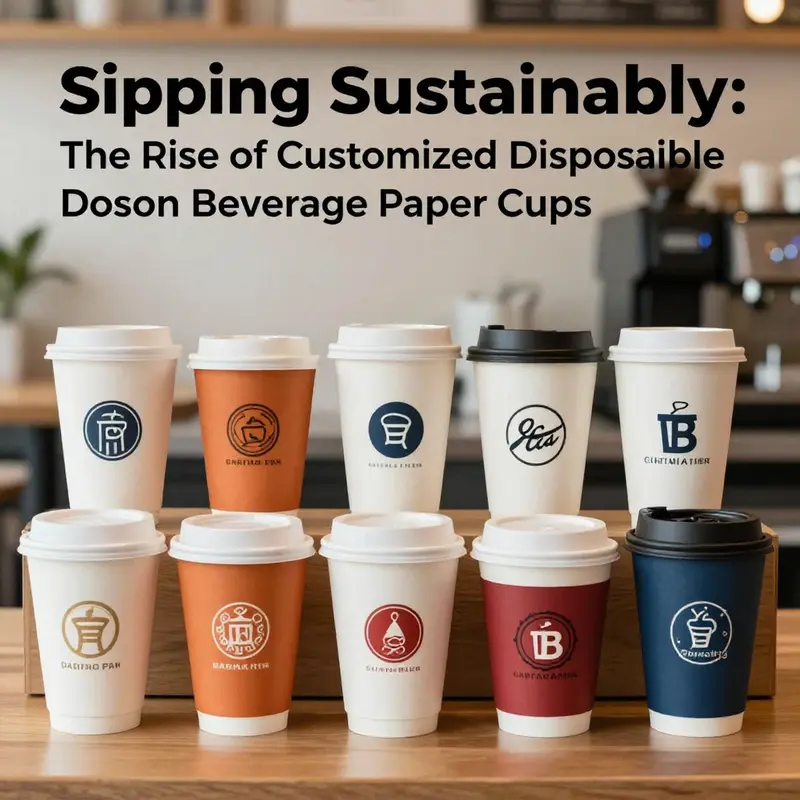 Eco-friendly customized disposable cups embody sustainability and innovative design.