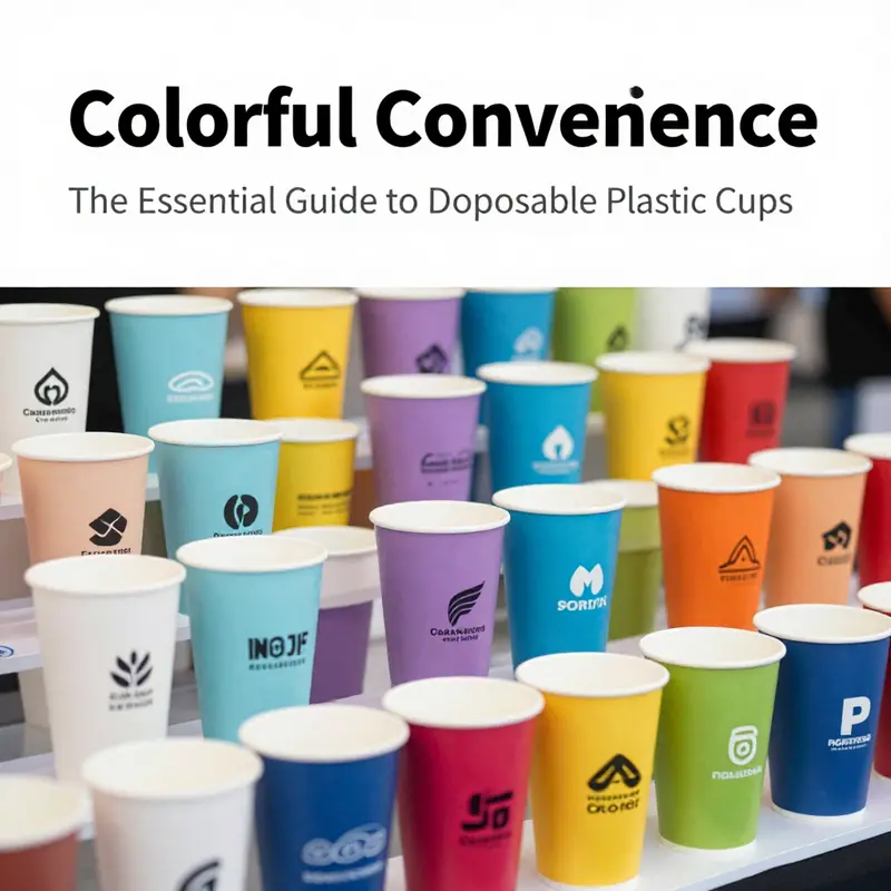 A vibrant bubble tea shop showcasing a range of colored plastic cups popular among consumers.