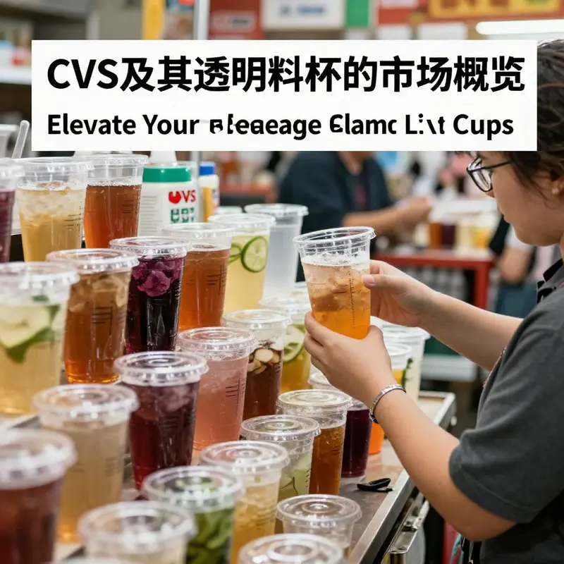 The thriving beverage market utilizing CVS clear plastic cups.