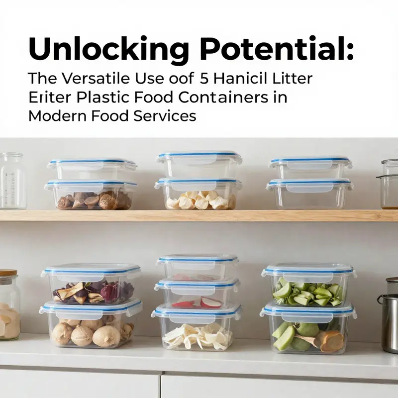 A well-organized kitchen highlighting the design and efficiency of 5-liter plastic food containers.