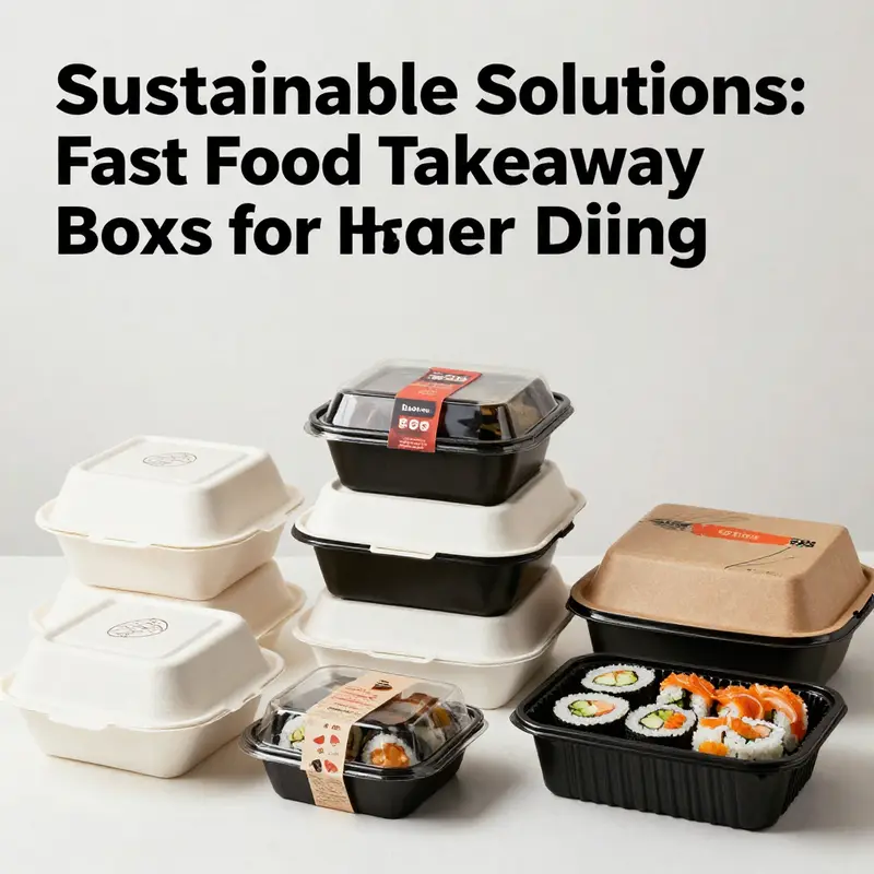 A comparison of materials used in takeaway boxes, highlighting their environmental impact.