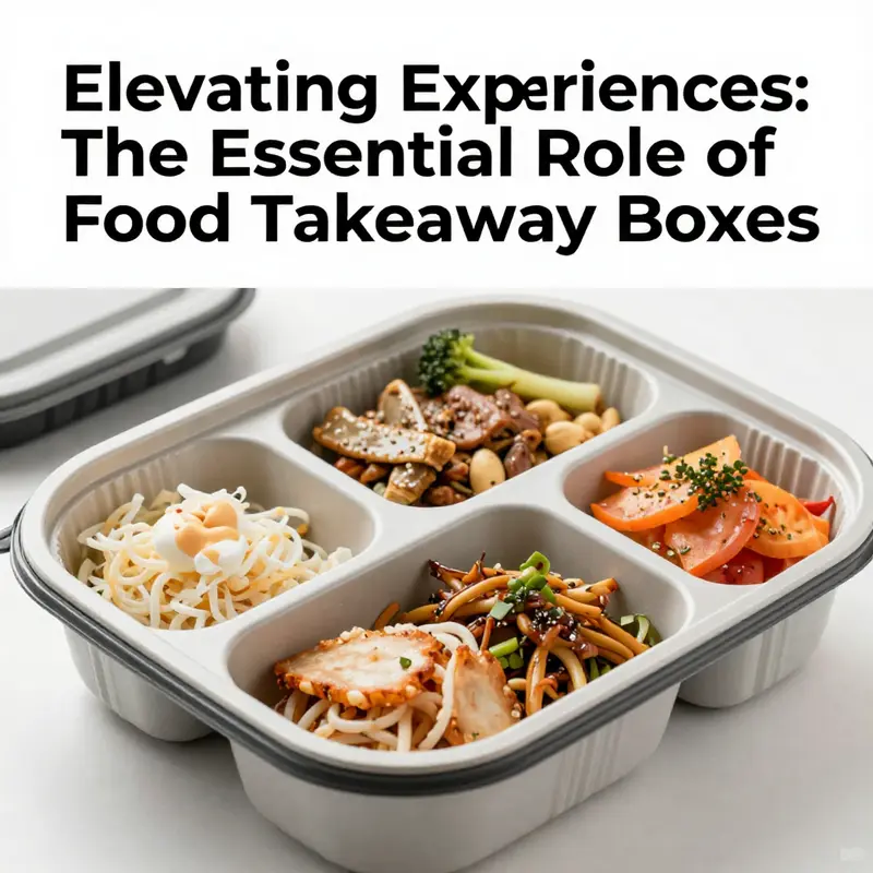 An assortment of modern food takeaway box materials highlighting innovations in design and functionality.