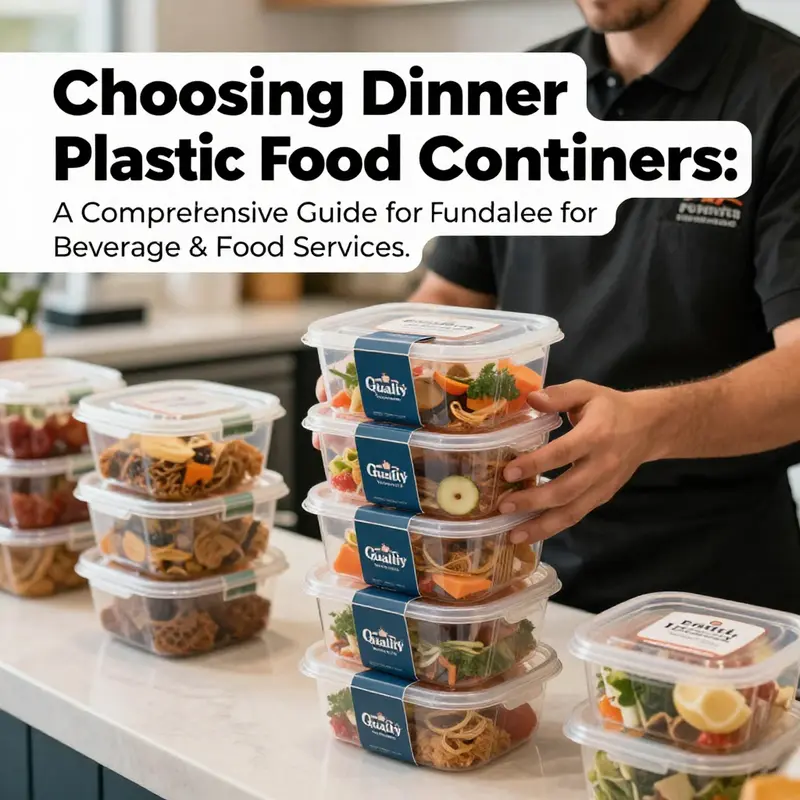 A restaurant employee packing food into durable plastic containers, exemplifying professionalism and quality.