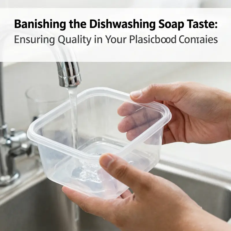 Residue from dishwasher soap can leave an unwelcome taste in plastic food containers.
