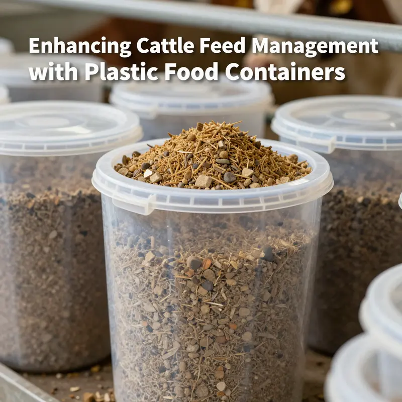 Durable HDPE containers ensuring safe storage of cattle feed.