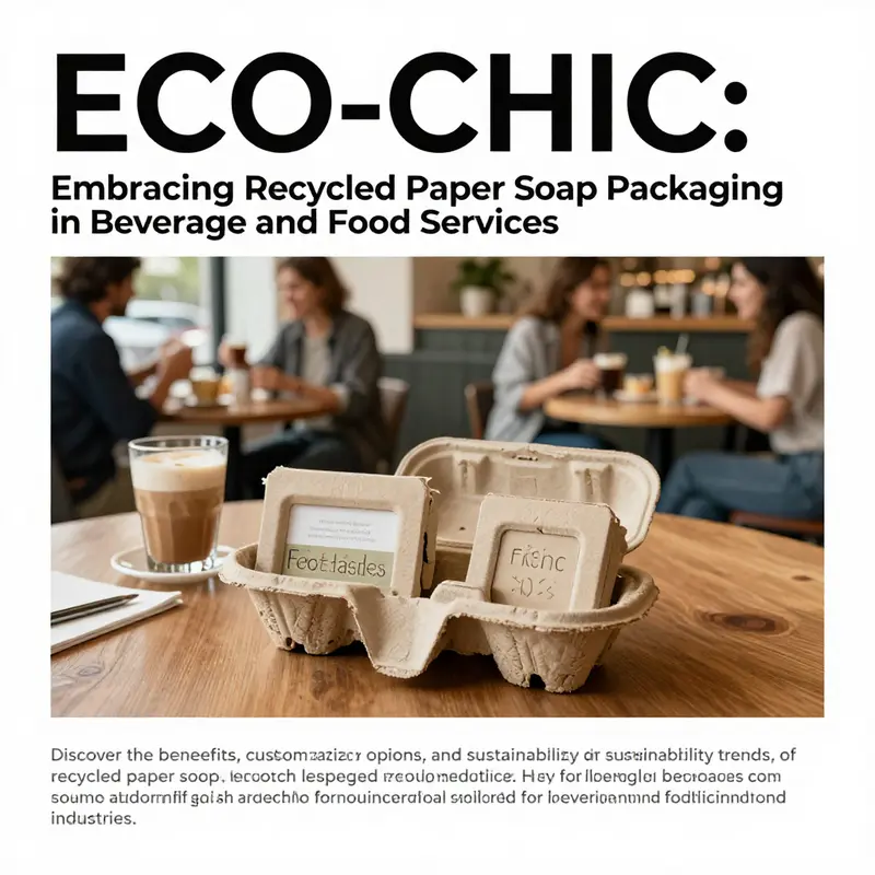 Patrons in a café utilizing recycled paper soap packaging alongside their beverages.