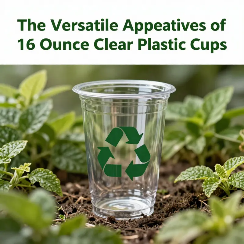 Different manufacturing materials used for creating 16 ounce clear plastic cups.