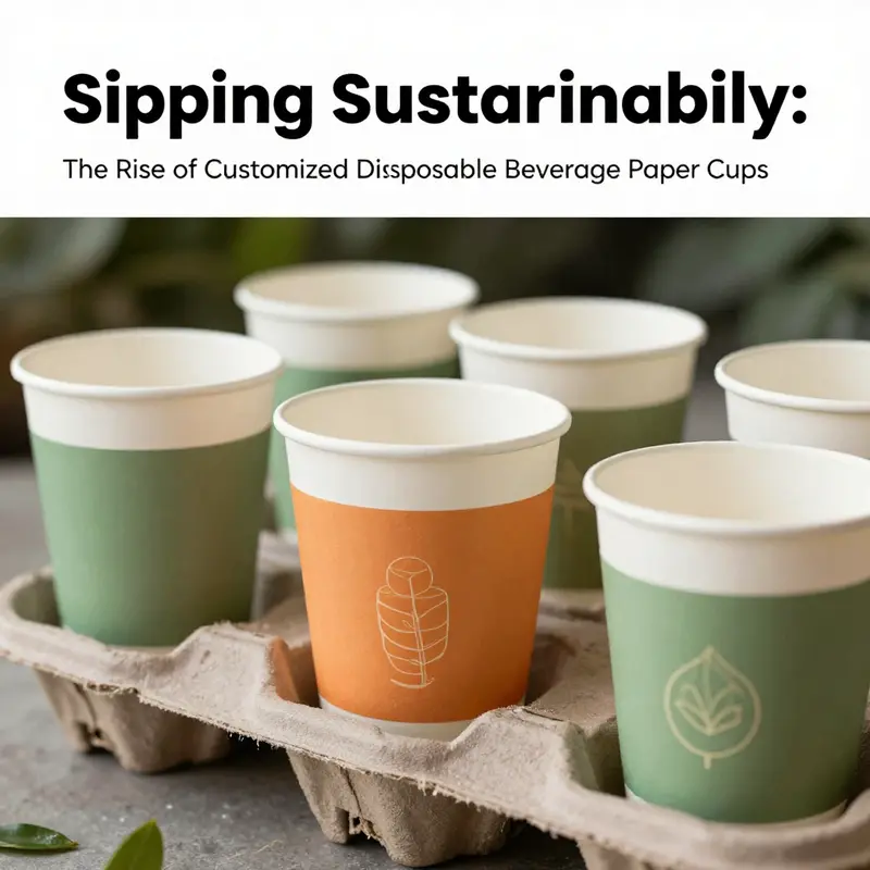 Eco-friendly customized disposable cups embody sustainability and innovative design.