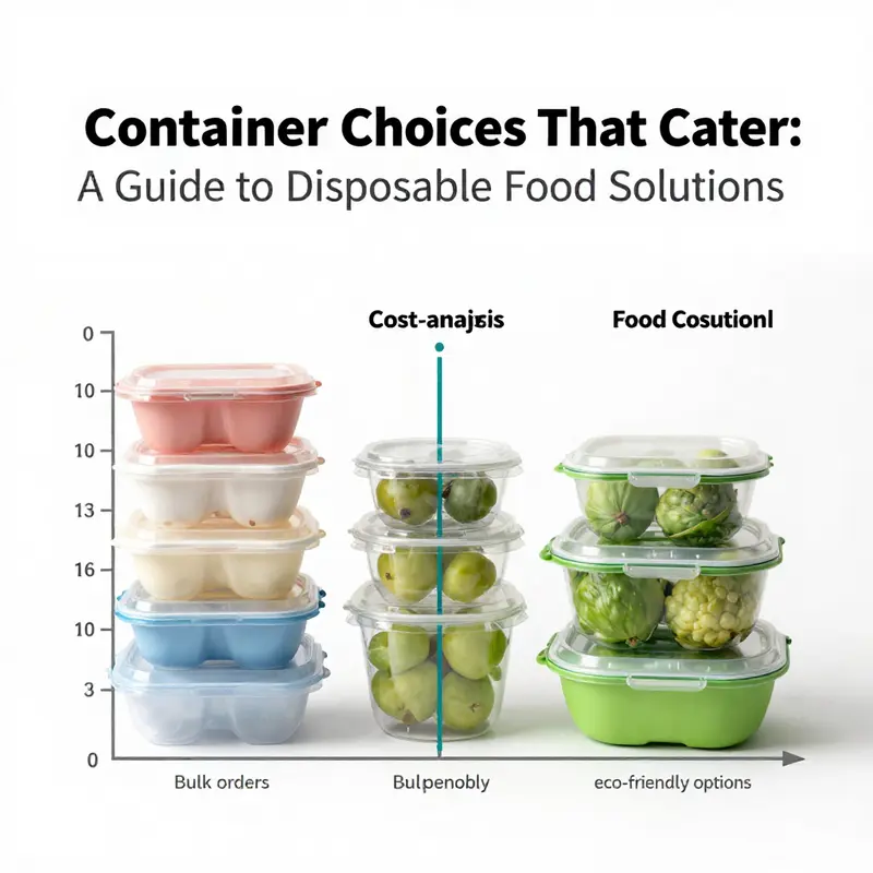 Diverse disposable food containers highlighting different materials and their applications.