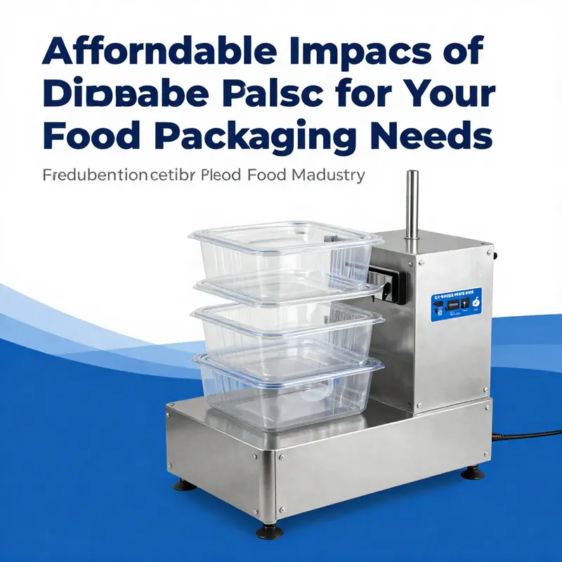 An overview of a disposable plastic food container making machine in operation.