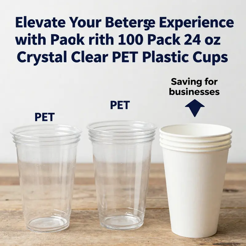 A detailed look at the molecular structure of PET used in crystal clear cups.