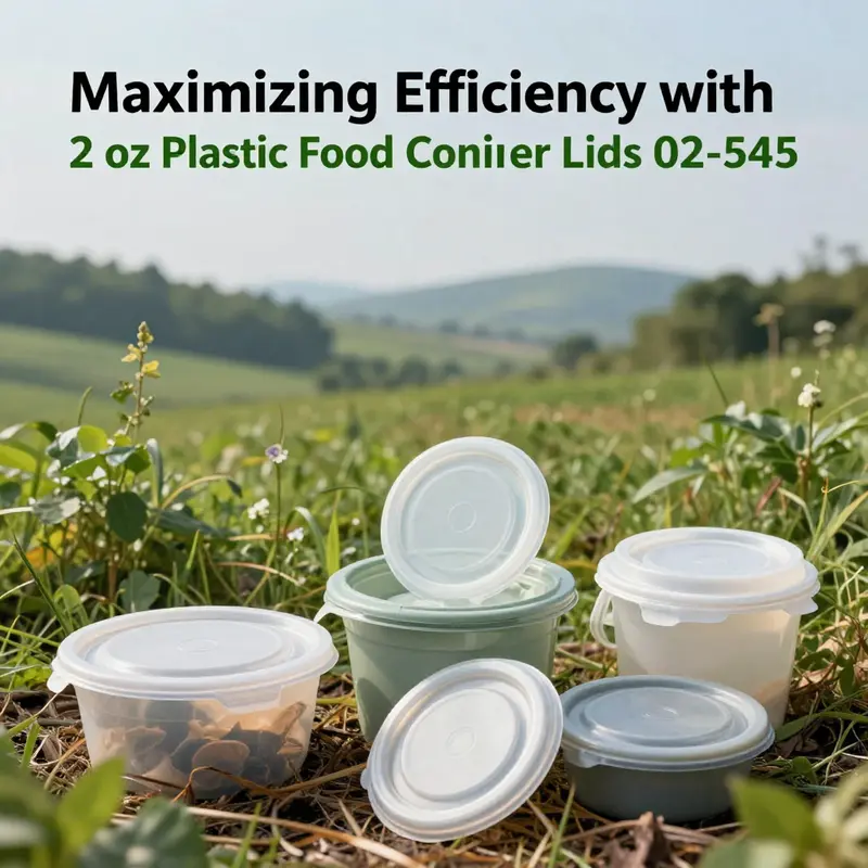 An assortment of 2 oz plastic food container lids showcasing their design and features.
