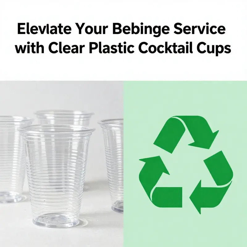 A display of 9 oz clear plastic cocktail cups highlighting their elegance and usability.