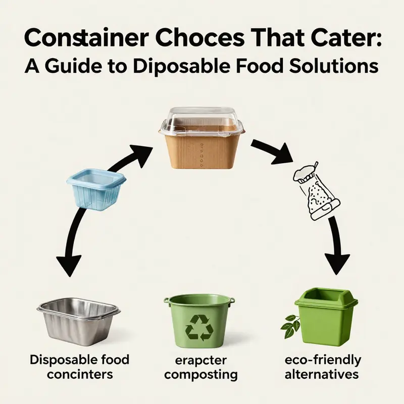 Diverse disposable food containers highlighting different materials and their applications.