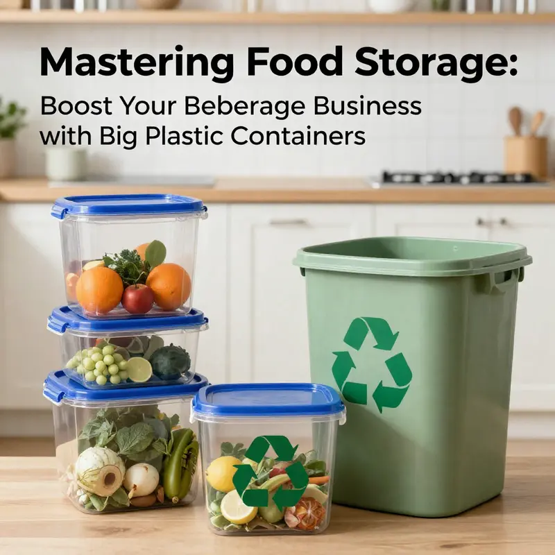 Organized ingredients in large plastic containers enhance operational efficiency in beverage shops.