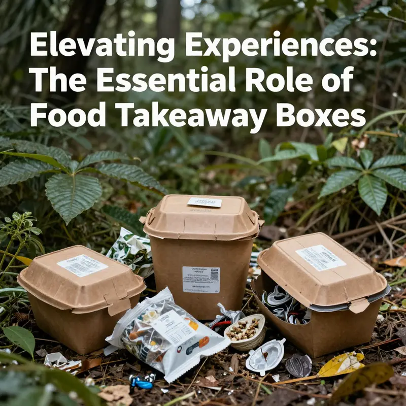 An assortment of modern food takeaway box materials highlighting innovations in design and functionality.