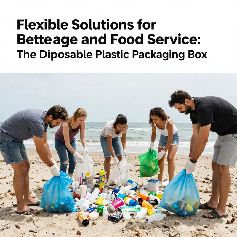 A variety of disposable plastic packaging boxes, illustrating the different materials and designs available for the food service industry.