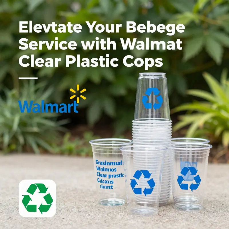 A selection of Walmart clear plastic cups showcases their versatility for different beverage and food applications.