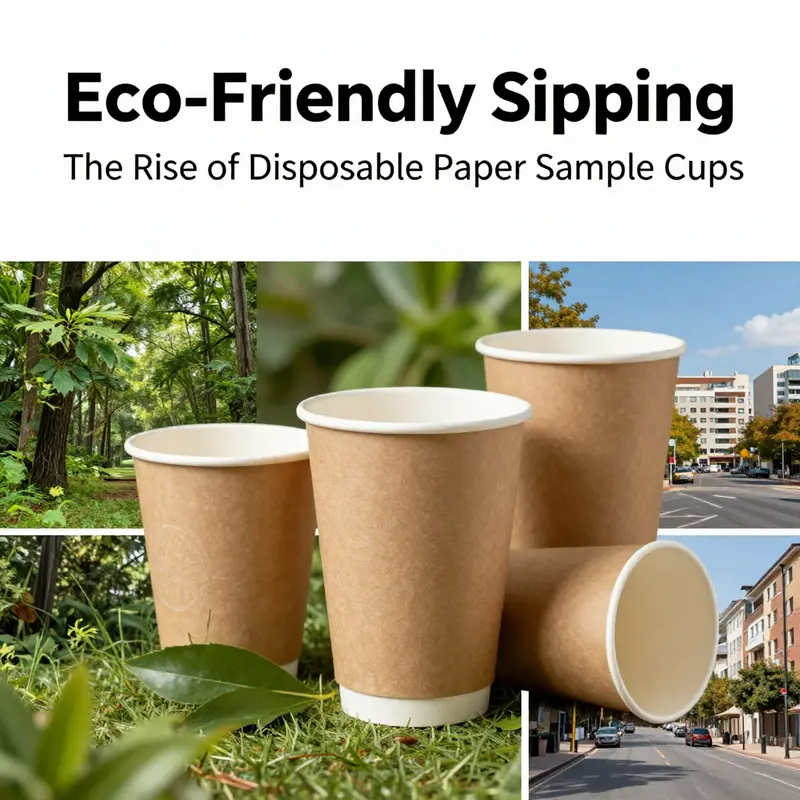 Illustrating the environmental benefits of disposable paper sample cups amidst nature.