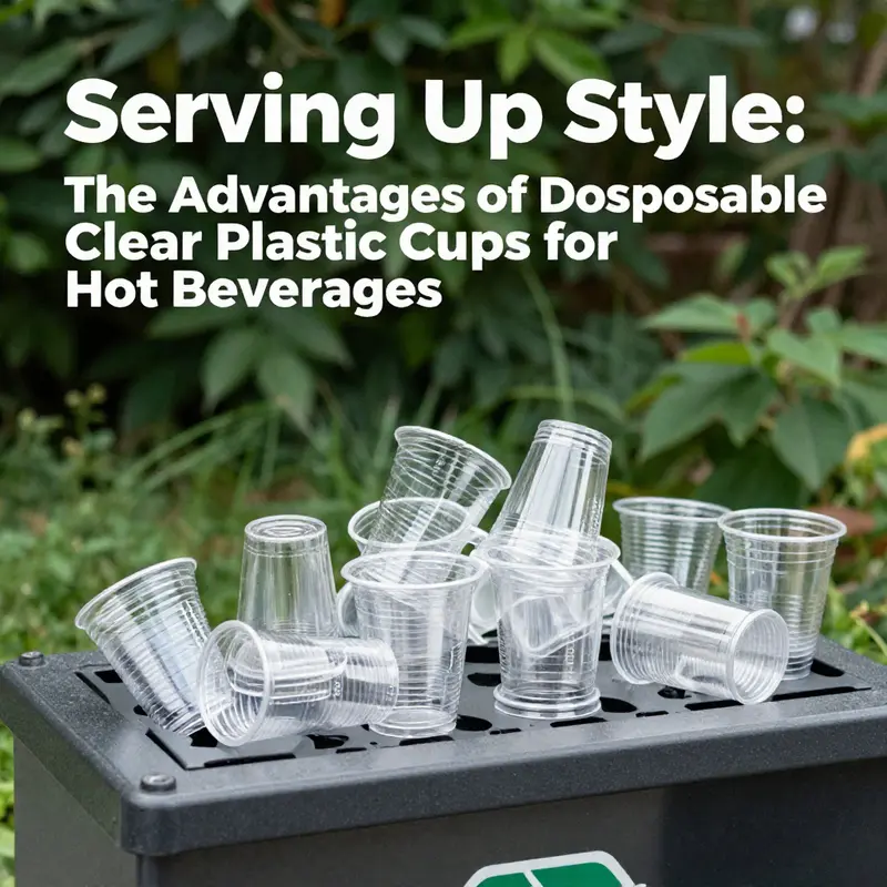 A clear plastic cup made of polypropylene, ideal for holding hot beverages, depicting its excellent clarity and sturdiness.