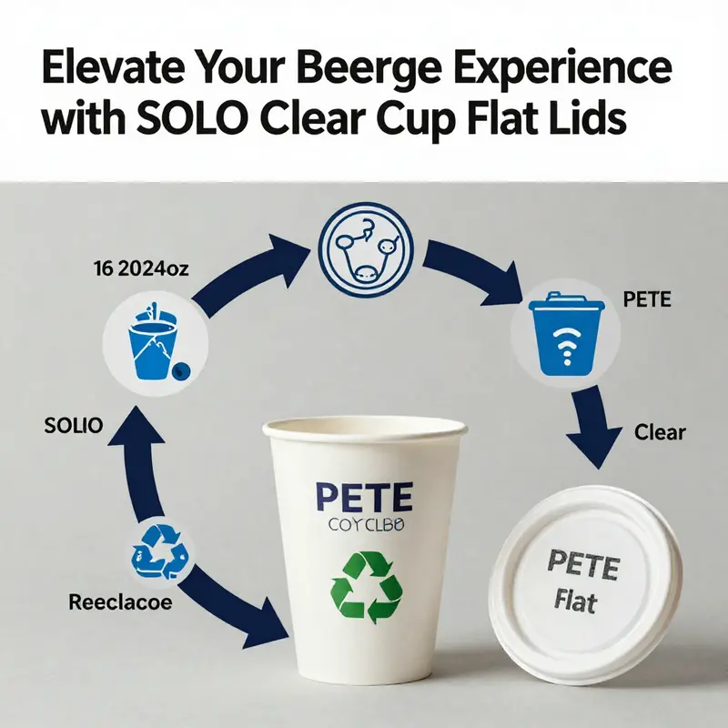 Overview of SOLO flat lids with cold cups.
