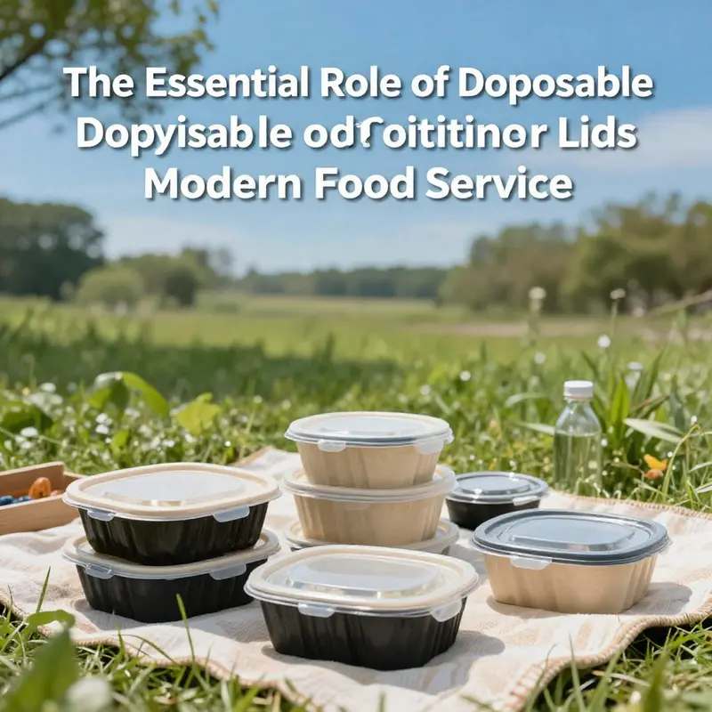 A collection of innovative disposable container lids made from diverse materials, highlighting their unique properties.