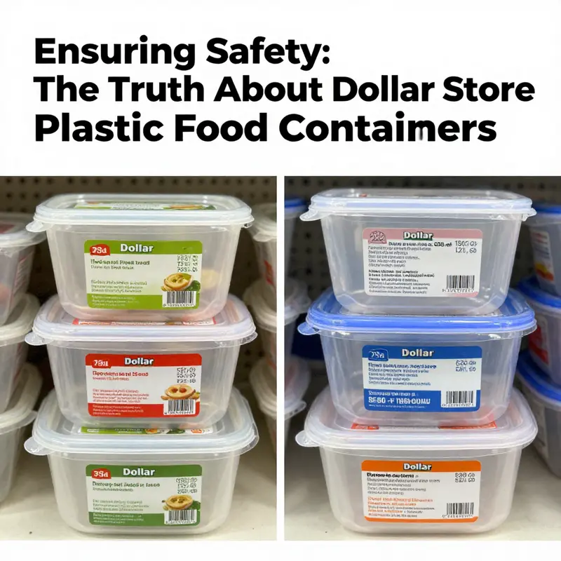 A visual comparison of dollar store plastic containers with food-safe labels.